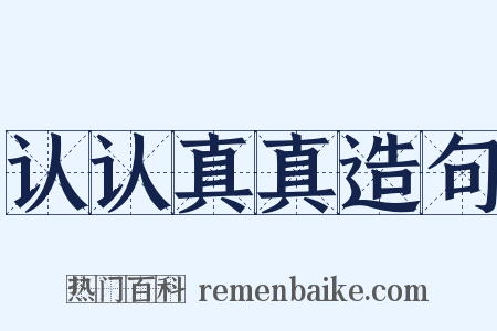 认认真真造句是什么意思的图片